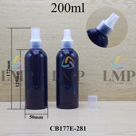 Chai 24g vai tròn phun sương 200ml