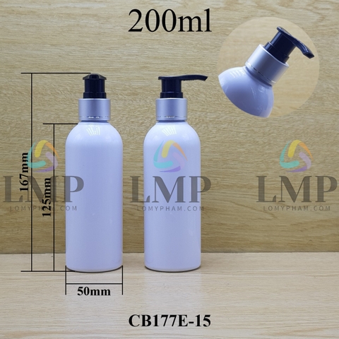Chai 24g vai tròn vòi van xi 1 viền 200ml