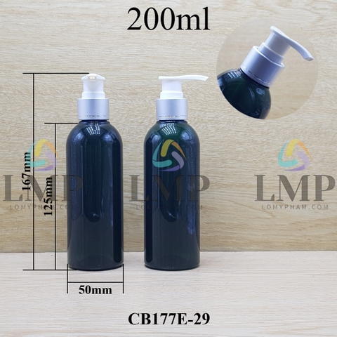Chai 24g vai tròn vòi van xi 1 viền 200ml