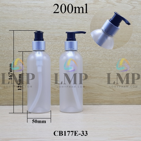 Chai 24g vai tròn vòi van xi 1 viền 200ml