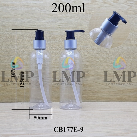 Chai 24g vai tròn vòi van xi 1 viền 200ml