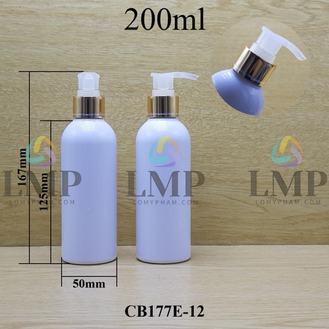 Chai 24g vai tròn vòi van xi 1 viền 200ml