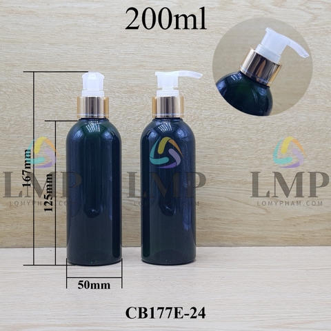 Chai 24g vai tròn vòi van xi 1 viền 200ml