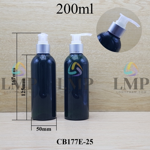 Chai 24g vai tròn vòi van xi 1 viền 200ml