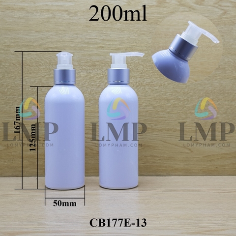 Chai 24g vai tròn vòi van xi 1 viền 200ml