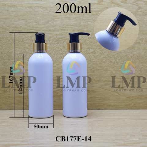 Chai 24g vai tròn vòi van xi 1 viền 200ml