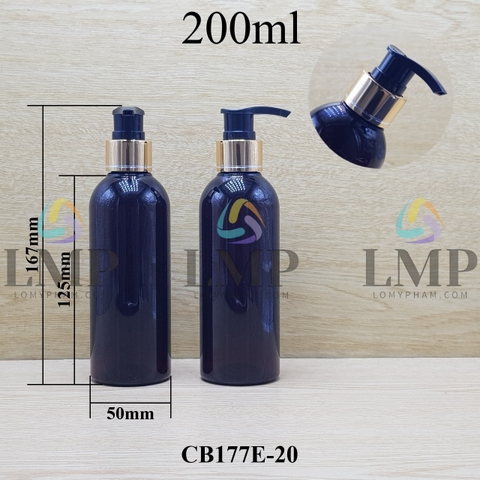 Chai 24g vai tròn vòi van xi 1 viền 200ml