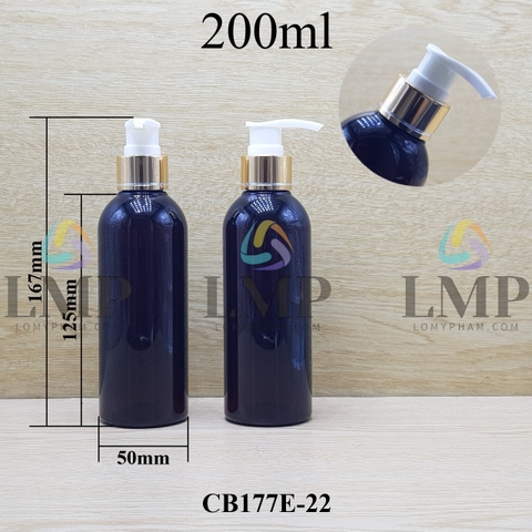 Chai 24g vai tròn vòi van xi 1 viền 200ml