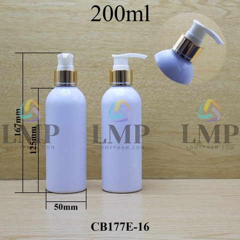 Chai 24g vai tròn vòi van xi 1 viền 200ml