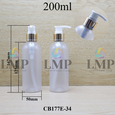 Chai 24g vai tròn vòi van xi 1 viền 200ml