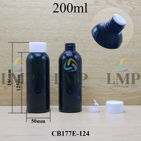 Chai 24g vai tròn nắp vặn tonner có núm 200ml