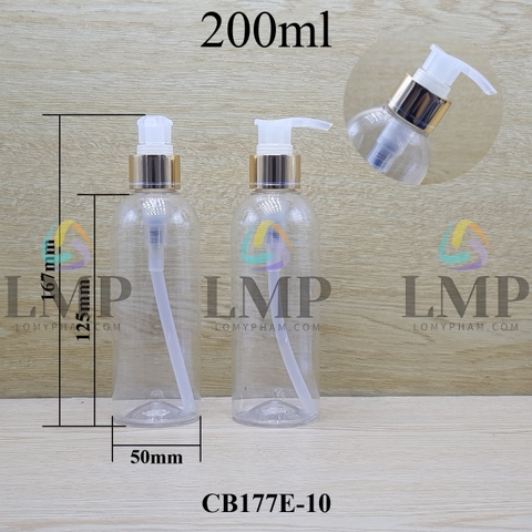 Chai 24g vai tròn vòi van xi 1 viền 200ml