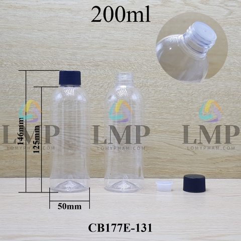 Chai 24g vai tròn nắp vặn sọc 200ml