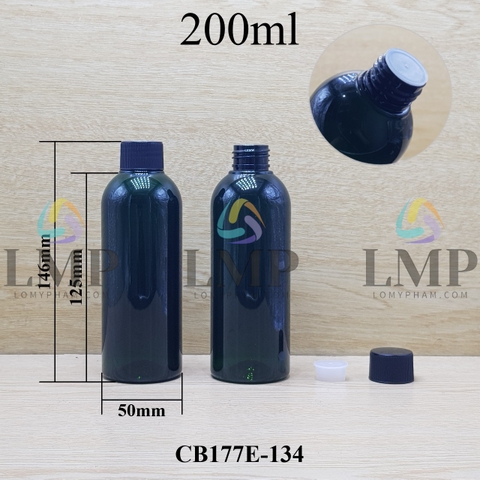 Chai 24g vai tròn nắp vặn sọc 200ml