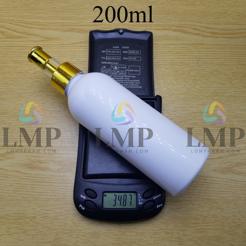 Chai 24g vai tròn vòi pump dài xi 200ml