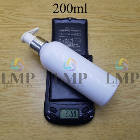 Chai 24g vai tròn vòi van xi KO viền 200ml