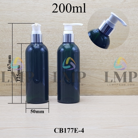 Chai 24g vai tròn vòi van xi KO viền 200ml