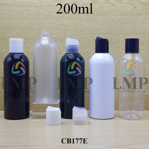 Chai 24g vai tròn nắp nhấn 200ml