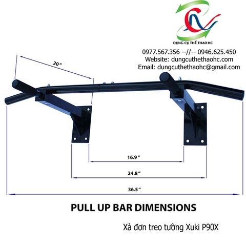 Xà đơn đa năng Wall Pull Up Bar P90X cách nắp đặt và sử dụng