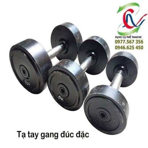 Tạ tay gang đúc nguyên khối (40.000đ 1kg )