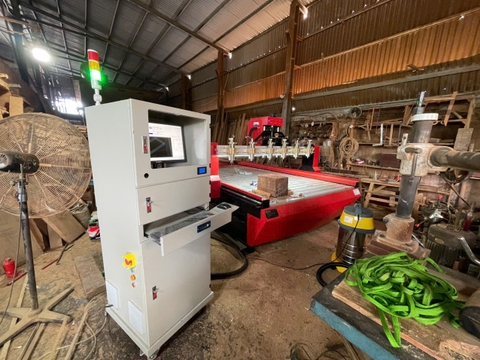Bàn giao máy CNC đục nhà gỗ công ty Cao Cường Nam Định