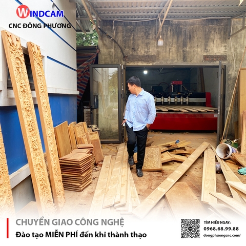 MÁY CNC ĐỤC CẤU KIỆN NHÀ GỖ TẠI HÀ NAM