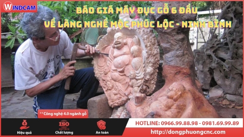 Báo giá máy đục gỗ 6 đầu về làng nghề mộc Phúc Lộc - Ninh Bình