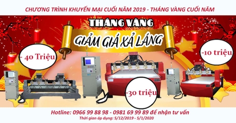 GIẢM GIÁ lớn nhất năm đối với máy cnc gỗ của công ty Đông Phương