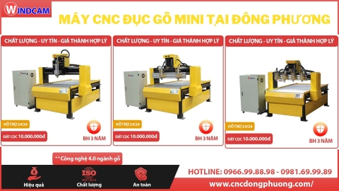 Máy CNC đục gỗ mini tại Đông Phương có những cấu hình nào?