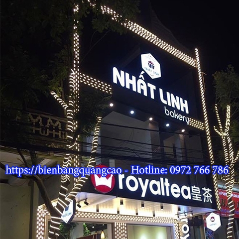 Thi công biển quảng cáo chữ nổi gắn led siêu đẹp tại Hà Nội
