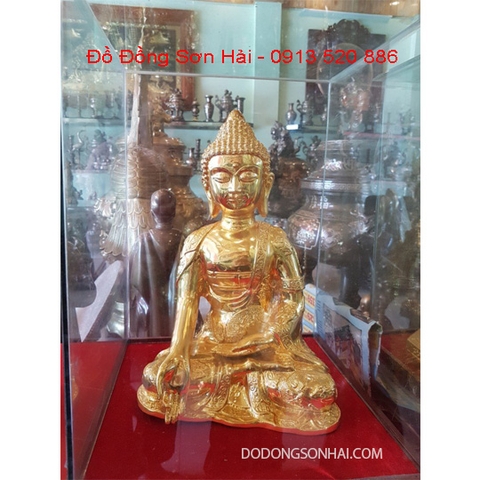 Đúc tượng Phật bằng đồng, dát vàng 9999, mã D13