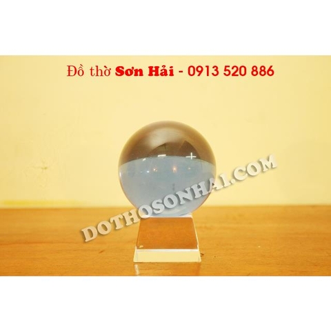 Quả cầu thủy tinh trong suốt, 11cm x 15cm