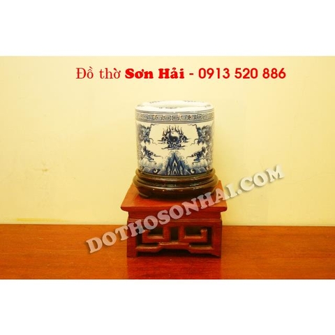 Đế kê bát hương gỗ hương vuông 16cm