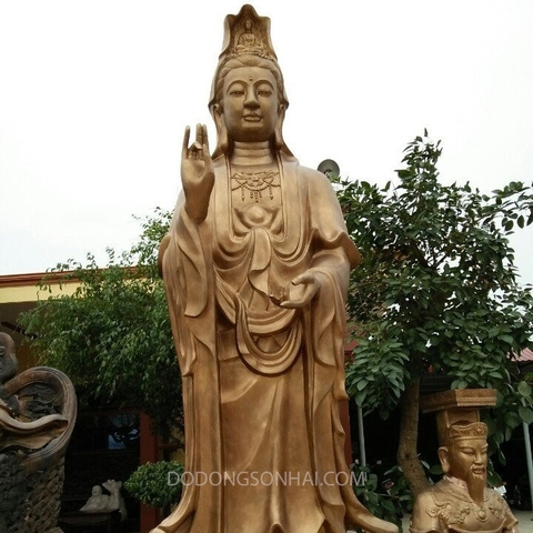 Đúc tượng Phật Bà cỡ lớn bằng đồng đỏ, mã D09
