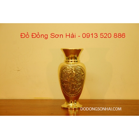 Lọ hoa bằng đồng Đài Loan, đúc hình chim Phượng Hoàng, cao 25cm, mã E516