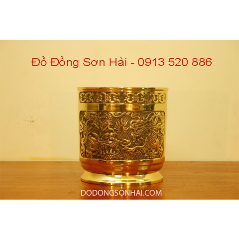 Bát hương đồng đồ thờ cúng Đài Loan rộng 18,5cm, cao 18,5cm, mã A146