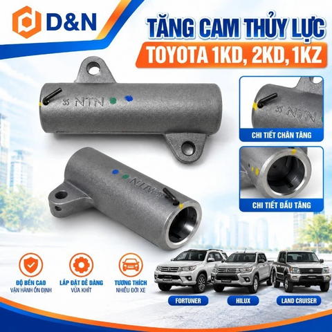 Tăng cam thủy lực Toyota Hilux, Fortuner, Hiace, Prado máy dầu 1kd, 2kd, 1kz | 13540-0L010, 13540-30010, 13540-67010, 13540-67020