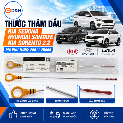 Thước/ que thăm dầu nhớt Sedona, Carnival, Sorento, Santafe , Tucson, Palisade | 26611- 2R000