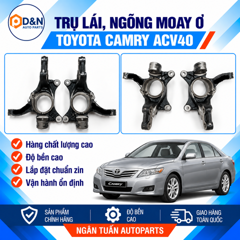 Trụ lái, ngõng moay ơ Toyota Camry, ES350 2007-2016 | 43211-06100, 43212-06100
