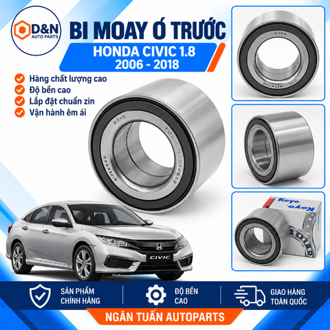 Bi moay trước, bạc đạn bánh trước Honda Civic 1.8 2006-2018 (43*78*44) | 44300-SNA-951