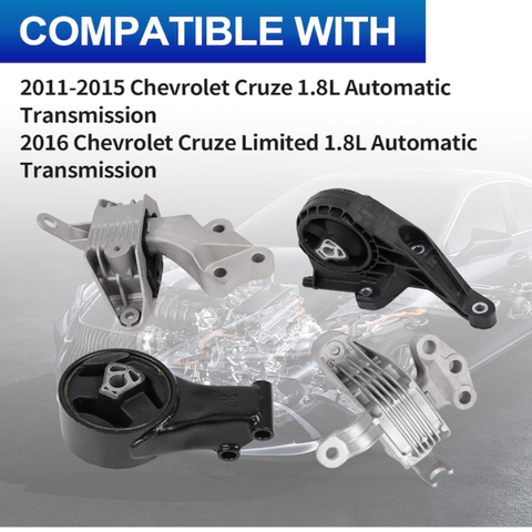 Bộ cao su chân máy lacetti cdx, chevrolet cruze 2009-2015 | 13248475, 13347455, 13444859, 13248610, 13287957, 23113984, 13228303, 13346302