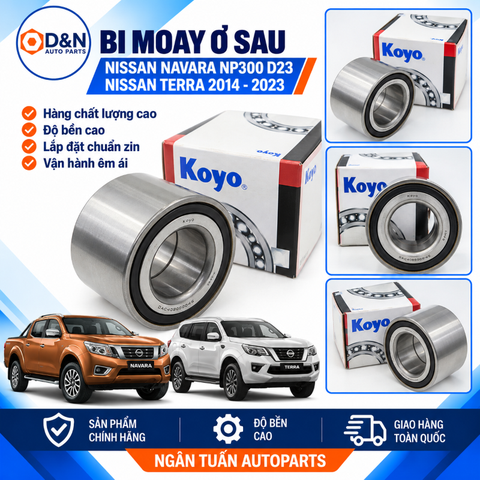 Bi moay ơ sau, bạc đạn bánh sau Navara NP300 D23, Nissan Terra 2015-2025 | 432104JA0A, 432524KH0A, 45KWD10