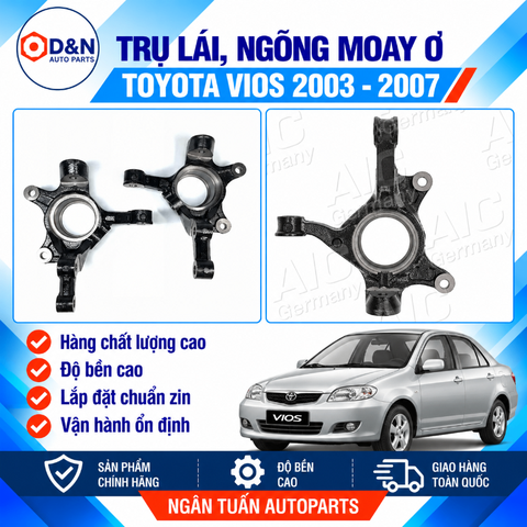Trụ lái, ngõng moay ơ Toyota Vios 2003-2007 | 43211-0D030, 43212-0D030, 43211-0D080, 43212-0D080
