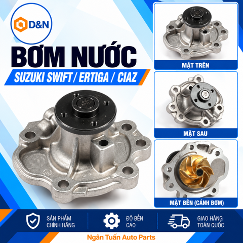 Bơm nước Suzuki Swift, Ertiga, Ciaz 2013-2018 | 17400-58M02-000