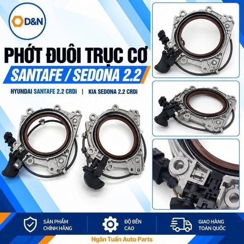 Phớt đuôi trục cơ Santafe, Palisade, Sorento, Sedona, Carnival 2.2 (liền cảm biến)