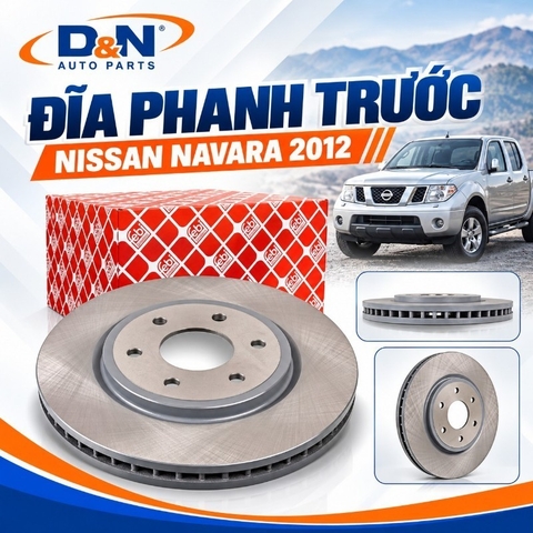 Đĩa thắng trước, đĩa phanh trước nissan navara 2010, 2011, 2012, 2013, 2014 | 40206-EB30A, 40206-EA00A, 40206-EB300