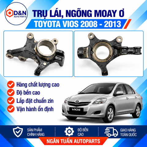 Trụ lái, ngõng moay ơ Toyota Vios 2008-2013 | 43211-0D170, 43212-0D170
