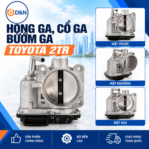 Họng Ga, Cổ Ga, Bướm Ga Toyota Fortuner, Prado, Hiace, Hilux 2005-2014 (Động Cơ 2TR) | 22030-0C020, 22030-75020