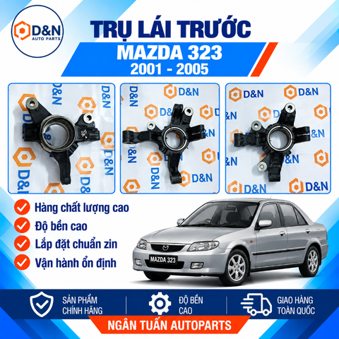 Trụ lái trước, ngõng moay ơ trước mazda 323 2001-2005