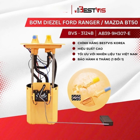 Cụm bơm nhiên liệu dầu diesel Ford Ranger, Everest, Mazda BT50 2013-2020 (2.2L- 3.2L)| EB3G-9H307-BA, UC2J1335XB, AB399H307EC